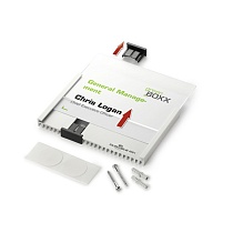 Табличка информационная настенная Durable Info Sign, 52.5 x 149 мм, металл